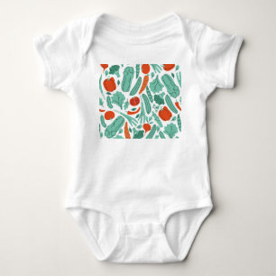 Body Cute Cartoon Food : Motif de légumes vibrants