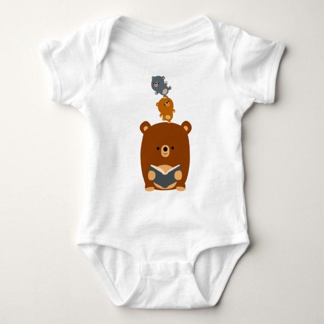 Body Cute Cartoon Lecture Ours et Cubs Baby Creeper (Devant)
