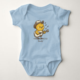 Body Cute Cowboy Baby Chick Jouer Guitare Personnalisée