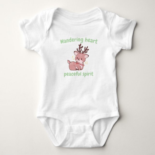 Body Cute Deer Baby Bodysuit–Soft & Sweet Forest Style (Devant)