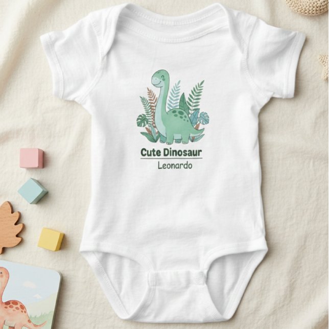 Body Cute Dinosaur Personalized Baby Bodysuit  (Créateur téléchargé)