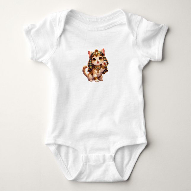 Body Cute Egyptian Cat Baby Bodysuit – Ancient Egypt (Devant)