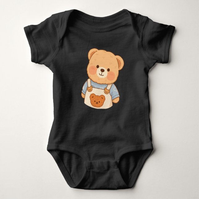 Body Cute Fluffy Teddy Bear Sticker – Adorable Kawaii (Devant)