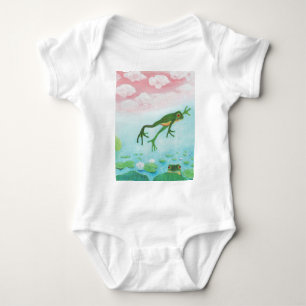 Body Cute Funny Frog Sauts Dans L'Étang