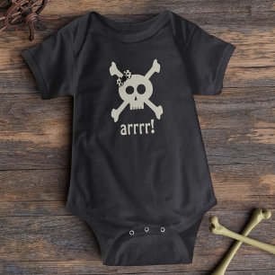 Body Cute Girl Pirate Skull Halloween Baby Bodysuit