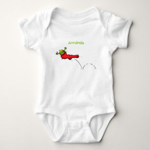 Body Cute grenouille dans une chaussette rouge saut de