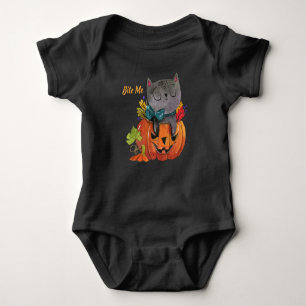 Body Cute Halloween Chat et Citrouille   T-shirt
