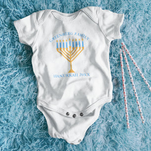 Body Cute Hanoukka Menorah Famille Réunion Personnalisé