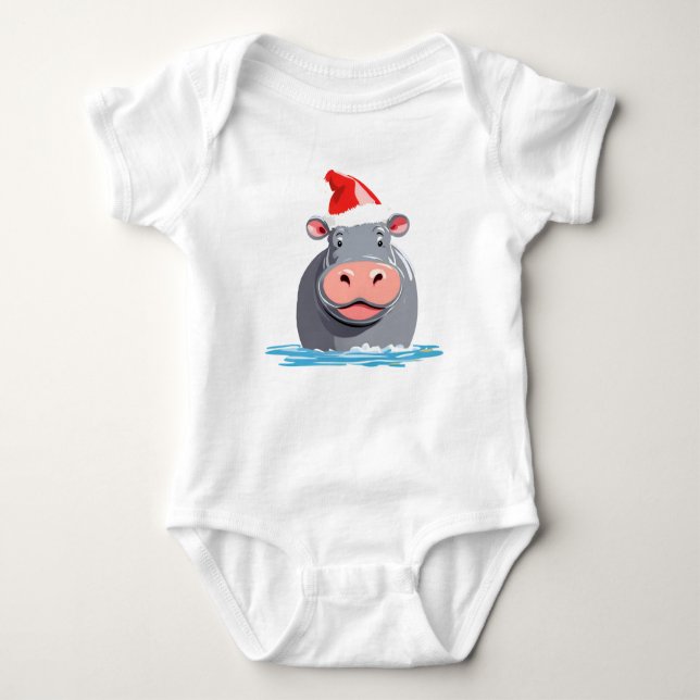 Body Cute HIPPO Safari Père Noël Costume de Noël Squad (Devant)