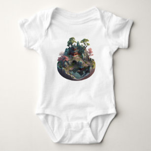 Body Cute Imaginaire chinois 3D Paysage Baby Bodysuit