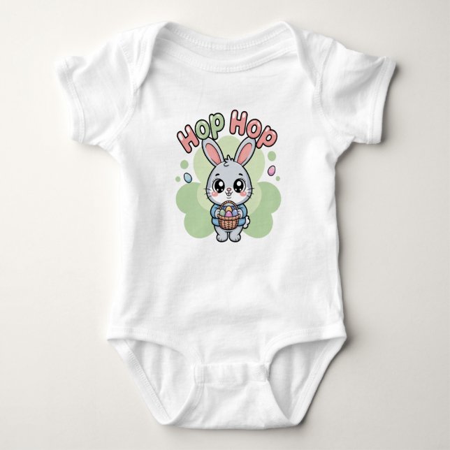 Body Cute Kawaii Hop Hop Bunny Illustration (Devant)