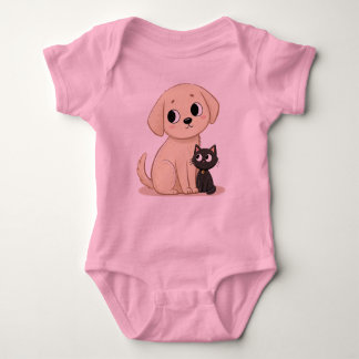 Body Cute Kitbull Design - Coeur animal Duo.