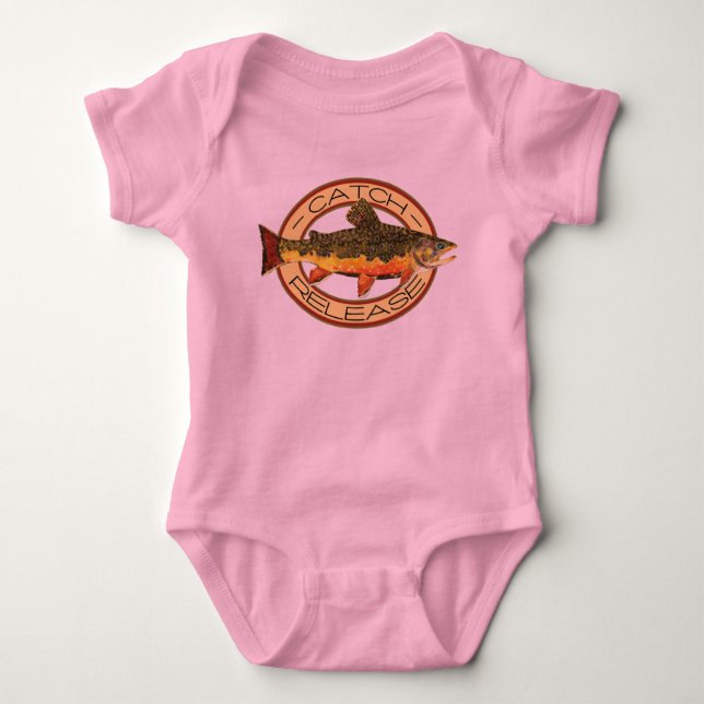 Body Cute Little Girl's Pink Brook Trout Fishing (Devant)