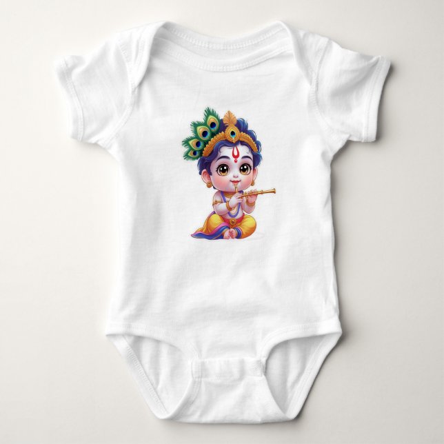 Body Cute Little Krishna Baby Art Outfit – Hindu God (Devant)
