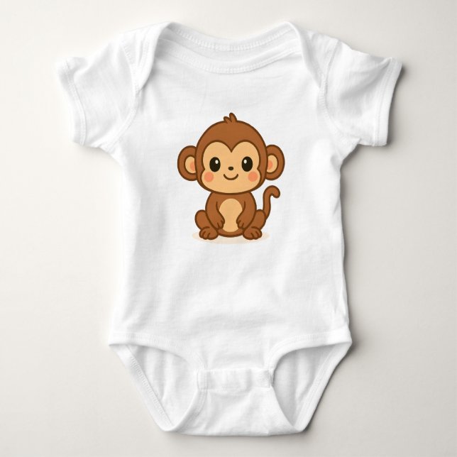 Body Cute Monkey Baby Bodysuit (Devant)
