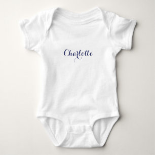 Body Cute Nom personnalisé texte marine bleu blanc
