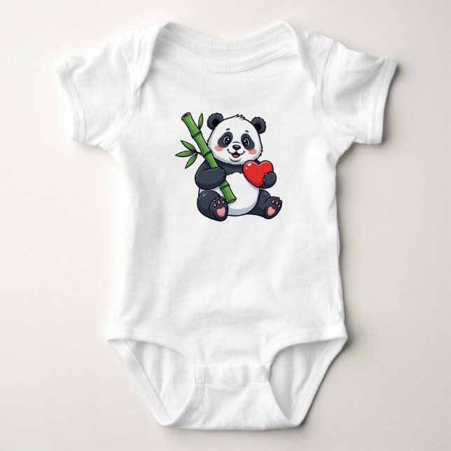 Body Cute Panda with Bamboo Kids Dress – Adorable Anima (Devant)
