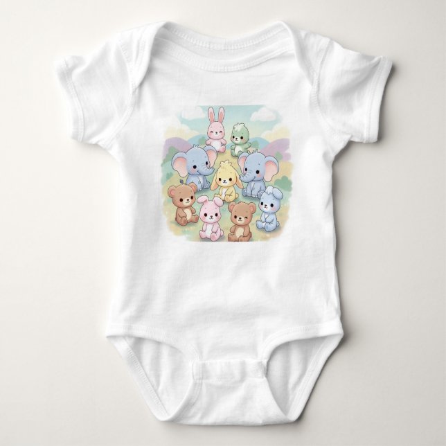 Body Cute Pastel Nursery Collection d'animaux (Devant)