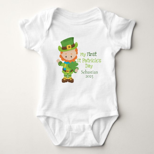 Body Cute personnalisation Leprechaun Premier Jour de l (Devant)