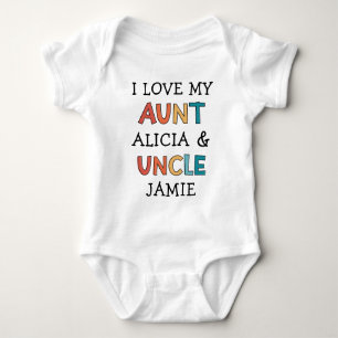 Body Cute personnalisée J'aime ma tante et mon oncle