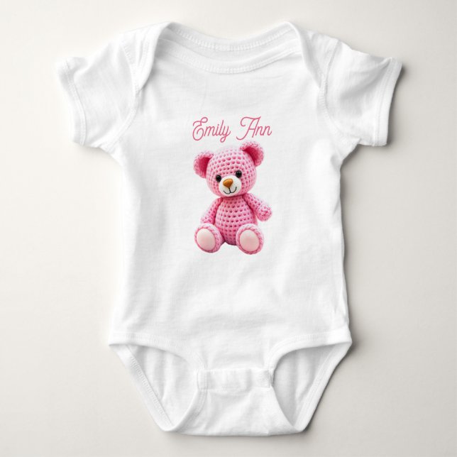 Body Cute Pink Crocheted Baby Girl's Personalized (Devant)
