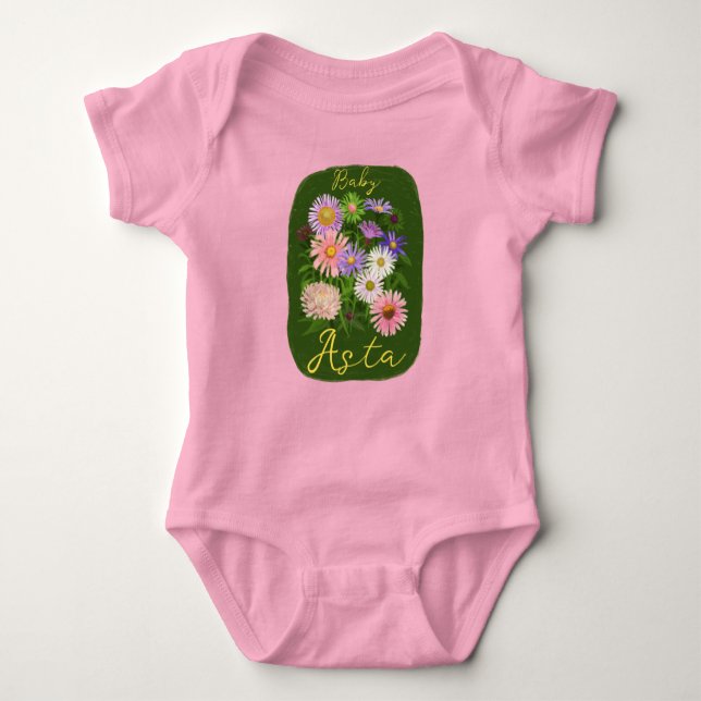 Body Cute Pink floral Bodysuit pour bébé Maîtres une pi (Devant)