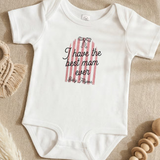 Body Cute Pink & White Arch Best Mom Ever Baby Name