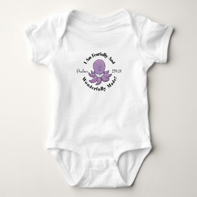 Body Cute Psaumes 139:14 Design (Devant)
