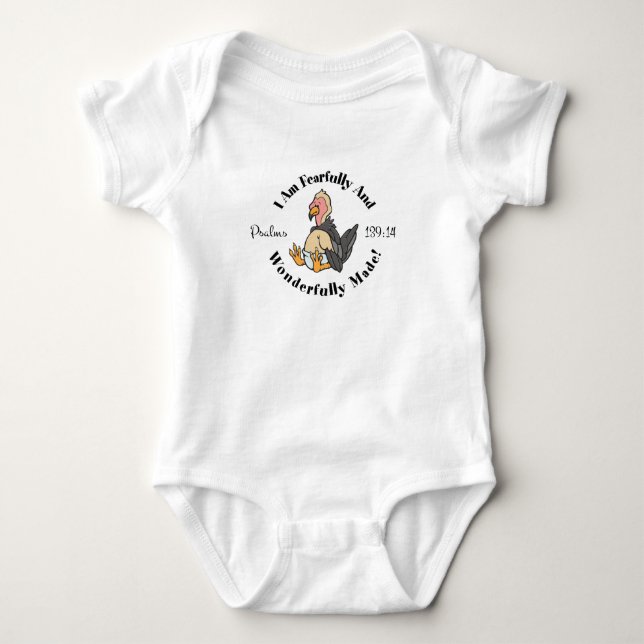 Body Cute Psaumes 139:14 Design (Devant)