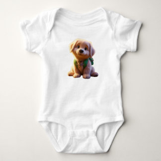 Body Cute Puppy, Golden Retriever, Baby BodysuitT-Shirt