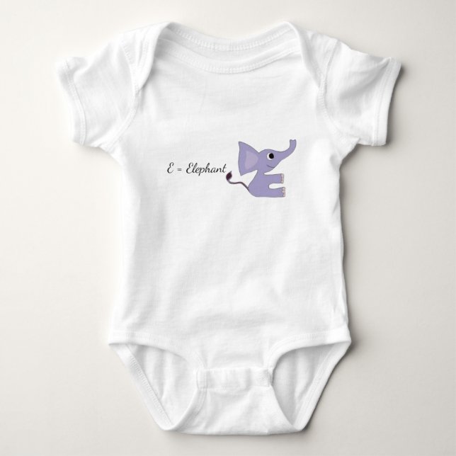 Body Cute Purple Elephant Baby Bodysuit - E-Elephant In (Devant)