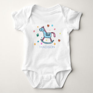 Body Cute Rocking Horse and Dots Personnalisé