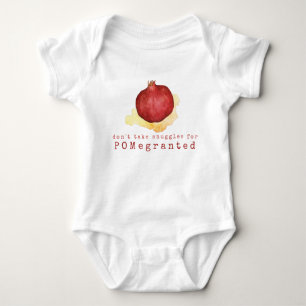 Body Cute Snuggle Pomegranate Fruit Pun Baby Bodysuit