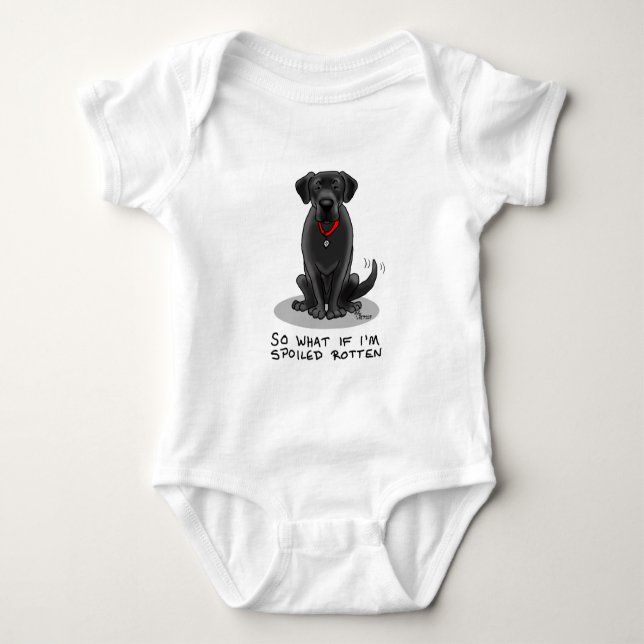 Body Cute Spoten Rotten Black Labrador Retriever Chien (Devant)