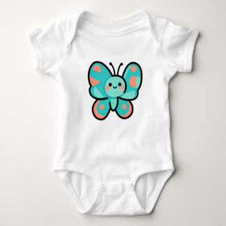 Body Cute Teal Butterfly Kawaii Art Baby Clothes