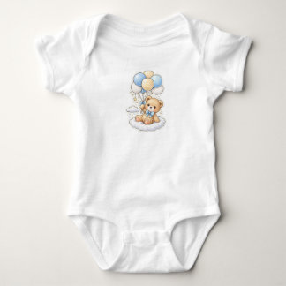 Body Cute Teddy Bear with Balloons Baby Bodysuit | Swee