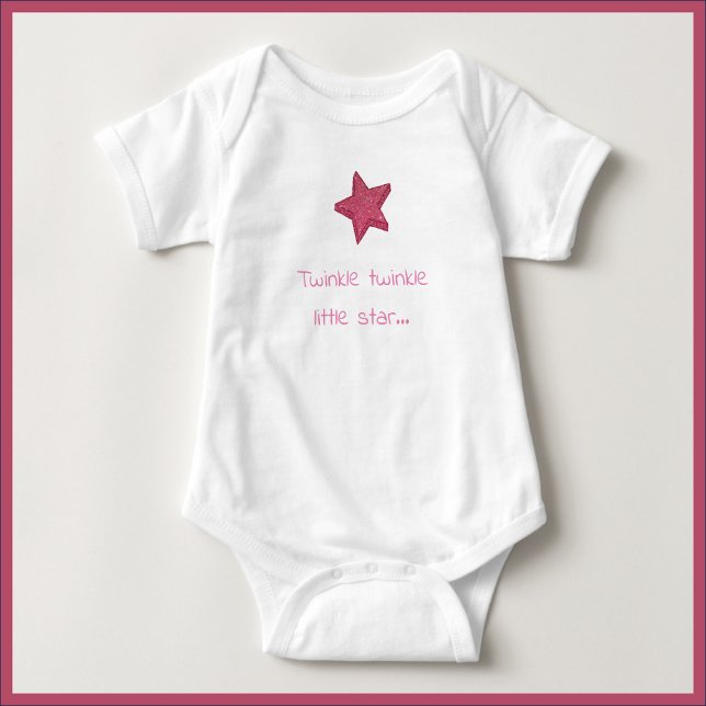 Body Cute Twinkle Little Star Rose Blanc ou Noir (Créateur téléchargé)