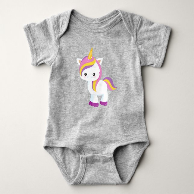 Body Cute Unicorn, Little Unicorn, Kawaii Unicorn (Devant)