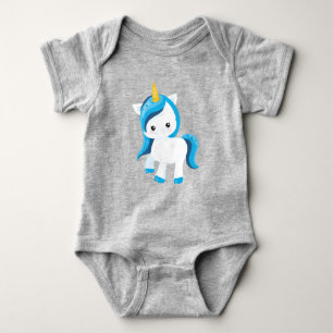 Body Cute Unicorn, Magique Unicorne, Hiver, Snowflakes