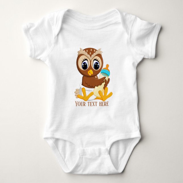 Body Cute unisex owl ajouter du texte (Devant)