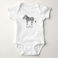 Cute Unisex Watercolor Zebra Safari sous son nom