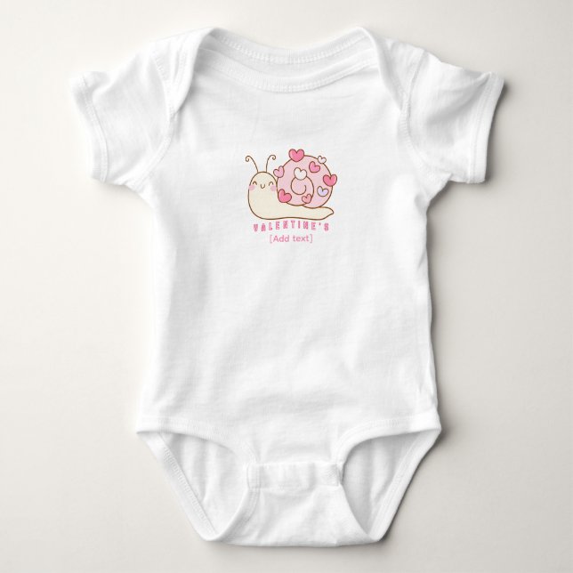 Body Cute Valentine's Snail Heart - Adorable Baby Bodys (Devant)
