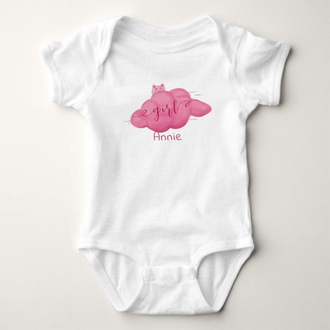 Body Cute Watercolor Cloud Baby Girl (Devant)