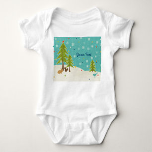 Body Cute Winter Wonderland Woodland Scène personnalisé