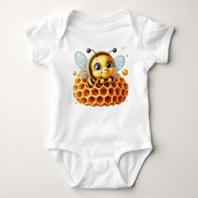 BODY CUTE YELLOW AND BLACK CARTOON HONEY BEE (Devant)