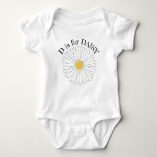 Body D est pour DAISY Yellow White Flower Blossom ABC