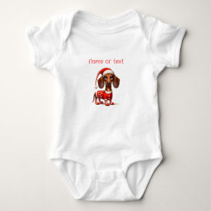 Body Dachshund de Noël fantaisiste 
