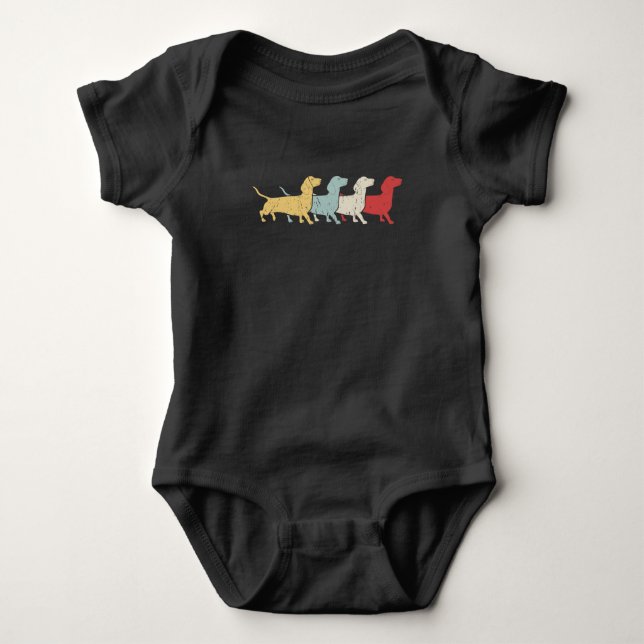 Body Dachshund Retro Vintage (Devant)