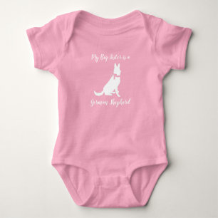 Body Dachshund Wiener Dog Baby shower fille rose