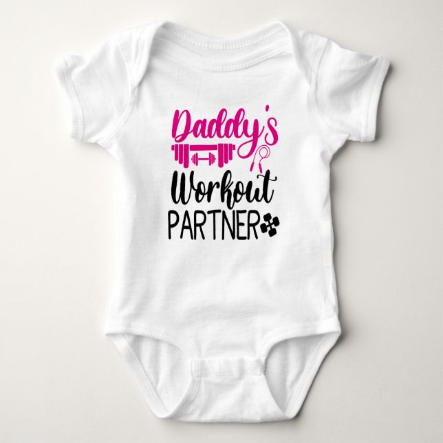 Body Daddy's Gym Baby Grow Drôle Entraînement Cadeaux (Devant)
